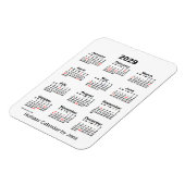2029 White Holiday Calendar von Janz Magnet (Linke Seite)