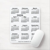 2029 White Large Print Calendar von Janz Mousepad (Mit Mouse)