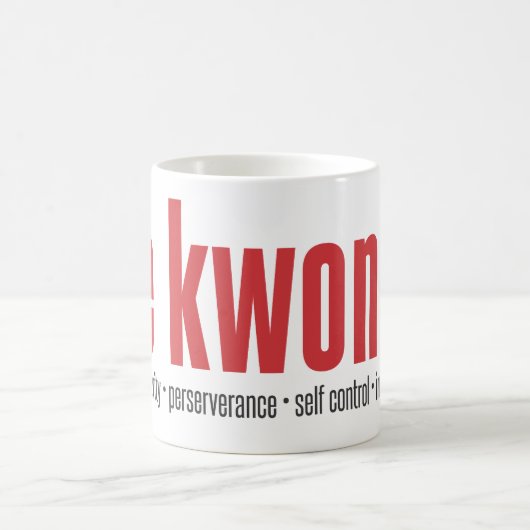 202 Taekwondo Grundsatz-Tasse Kaffeetasse (Mittel)