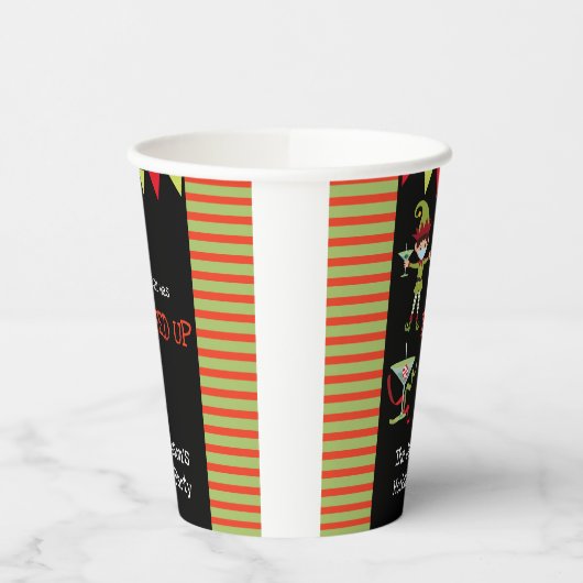 202 wurde Elfed Up Funny Cocktail Party Weihnachte Pappbecher (Links)