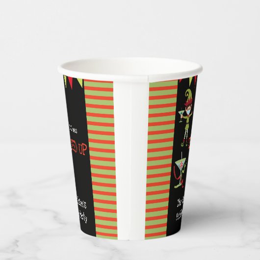 202 wurde Elfed Up Funny Cocktail Party Weihnachte Pappbecher (Rechts)