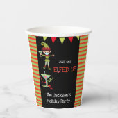202 wurde Elfed Up Funny Cocktail Party Weihnachte Pappbecher (Vorderseite)