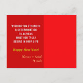 202x Happy New Year, Britische Flagge, Big Ben UK Postkarte (Rückseite)