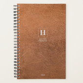 202x wöchentlich abgenutztes lederklassisches Mono Planer (Vorderseite)