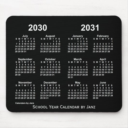 2030-2031 Neon School Year Calendar by Janz Mousepad (Vorne)
