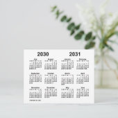 2030-2031 Weißer Schuljahrskalender von Janz Postkarte (Stehend Vorderseite)