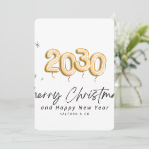 2030 Frohe Weihnachten und Neujahrs-Grußkarte