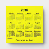 2030 Gelber Schreibtisch Kalender von Janz Fotoplatte (Vorderseite)