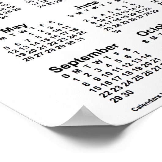 2030 Nebraska Sandhills Calendar von Janz Poster (Ecke)