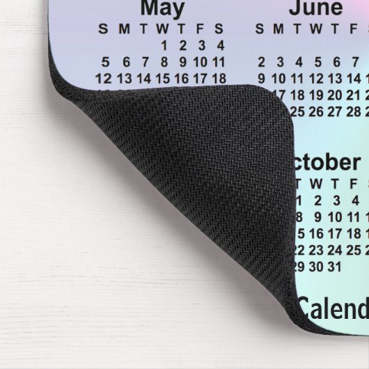 2030 Rainbow Cloud Calendar by Janz Mousepad (Ecke)