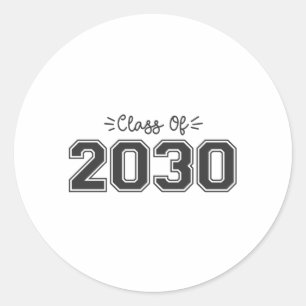 2030 Senioren, Klasse 2030 Abschluss Runder Aufkleber