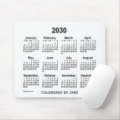 2030 Weißkalender von Janz Mouse Pad Mousepad (Mit Mouse)