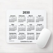 2030 Weißkalender von Janz Mouse Pad Mousepad (Mit Mouse)