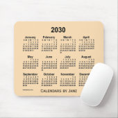 2030 Wheat Calendar von Janz Mouse Pad Mousepad (Mit Mouse)