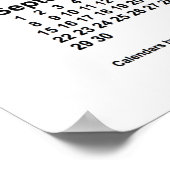 2030 White Calendar by Janz Print Poster (Ecke)