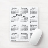2030 White Large Print Calendar von Janz Mousepad (Mit Mouse)