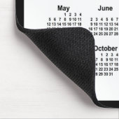 2030 White on Black Calendar by Janz Two Tone Mousepad (Ecke)