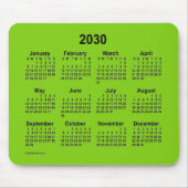 2030 Yellow Green Calendar von Janz Mouse Pad Mousepad (Vorne)