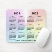 2031-2032 Rainbow Cloud School Calendar by Janz Mousepad (Mit Mouse)