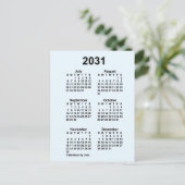 2031 Alice Blue 6 Monat Mini-Kalender von Janz Postkarte (Stehend Vorderseite)