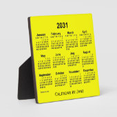 2031 Gelber Schreibtisch Kalender von Janz Fotoplatte (Vorderseite)