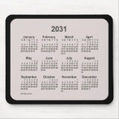 2031 La Boca auf schwarzen Kalender von Janz Two T Mousepad (Vorne)