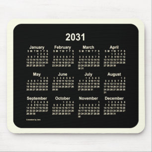 2031 Neon Sepia Kalender von Janz Two Tone Mousepad