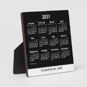 2031 Neon White Desk Kalender von Janz Fotoplatte (Vorderseite)