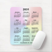 2031 Rainbow Cloud Calendar von Janz Mouse Pad Mousepad (Mit Mouse)