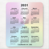 2031 Rainbow Cloud Calendar von Janz Mouse Pad Mousepad (Vorne)