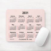 2031 Rose 52 Wochen Kalender von Janz Mousepad (Mit Mouse)