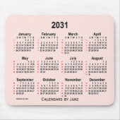 2031 Rose 52 Wochen Kalender von Janz Mousepad (Vorne)