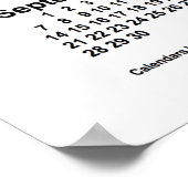 2031 Weißer Kalender von Janz Print Poster (Ecke)