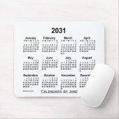 2031 Weißkalender von Janz Mouse Pad Mousepad (Mit Mouse)