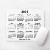 2031 Weißkalender von Janz Mouse Pad Mousepad (Mit Mouse)