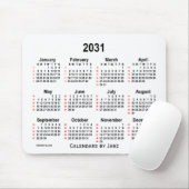 2031 White 52 Weeks Calendar von Janz Mouse Pad Mousepad (Mit Mouse)