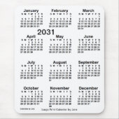 2031 White Large Print Calendar von Janz Mousepad (Vorne)