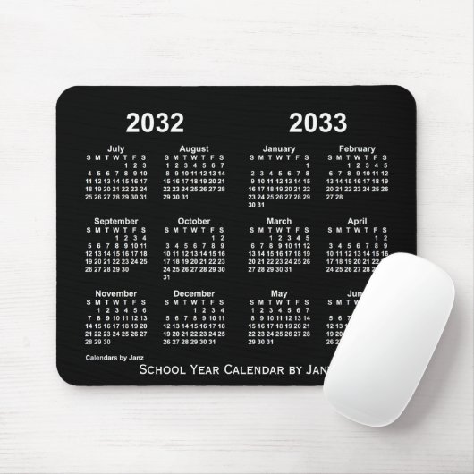 2032-2033 Neon School Year Calendar by Janz Mousepad (Mit Mouse)