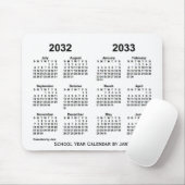 2032-2033 Weißer Schuljahrskalender von Janz Mousepad (Mit Mouse)
