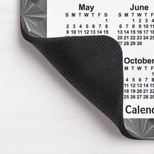 2032 Black Diamonds Calendar Mousepad (Ecke)