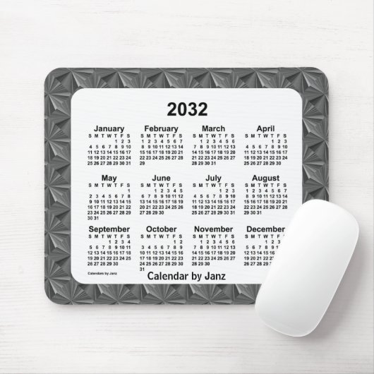 2032 Black Diamonds Calendar Mousepad (Mit Mouse)
