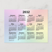 2032 Rainbow Cloud Mini Calendar von Janz Postkarte (Vorderseite)