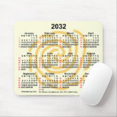 2032 Sonnentage 52 Wochen ISO Kalender von Janz Mousepad (Mit Mouse)
