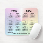 2033-2034 Rainbow Cloud School Calendar by Janz Mousepad (Mit Mouse)