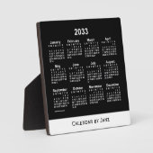 2033 Neon White Desk Kalender von Janz Fotoplatte (Vorderseite)