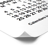 2033 Weißer Kalender von Janz Print Poster (Ecke)