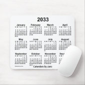 2033 Weißkalender von Janz Mouse Pad Mousepad (Mit Mouse)