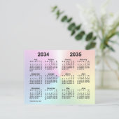 2034-2035 Rainbow Cloud School Calendar by Janz Postkarte (Stehend Vorderseite)