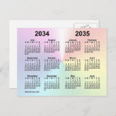 2034-2035 Rainbow Cloud School Calendar by Janz Postkarte (Vorne/Hinten)