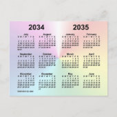 2034-2035 Rainbow Cloud School Calendar by Janz Postkarte (Vorderseite)